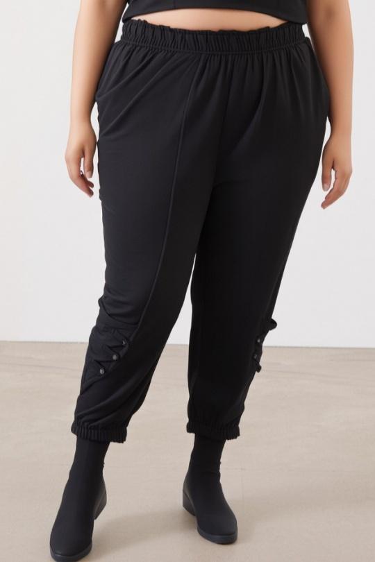 Trousers Women Black Pomme Rouge B183 Efashion Paris