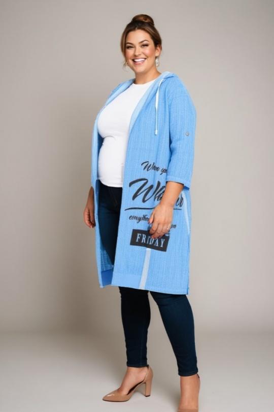 Gilets Femme Bleu clair Pomme Rouge C8021 Efashion Paris