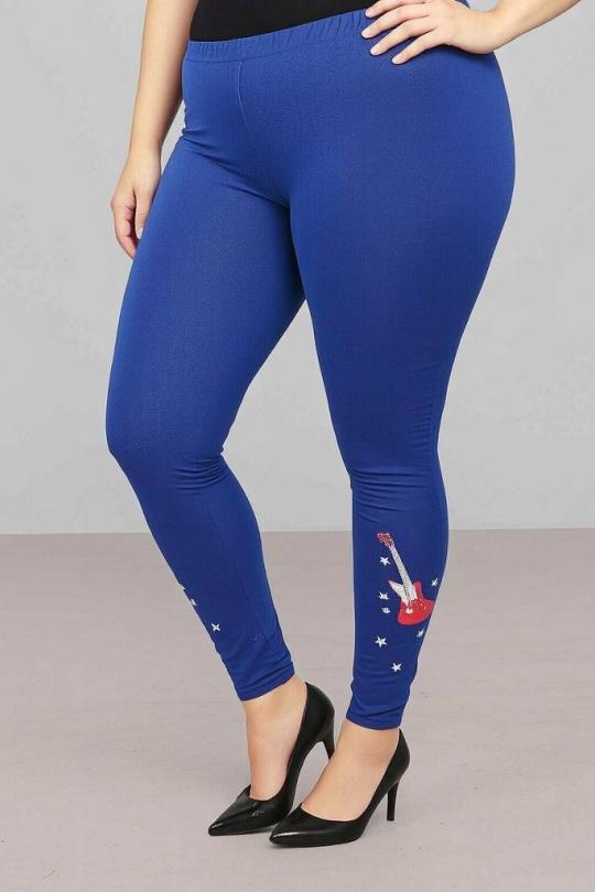 Leggings  Femme Bleu Pomme Rouge B155 Efashion Paris