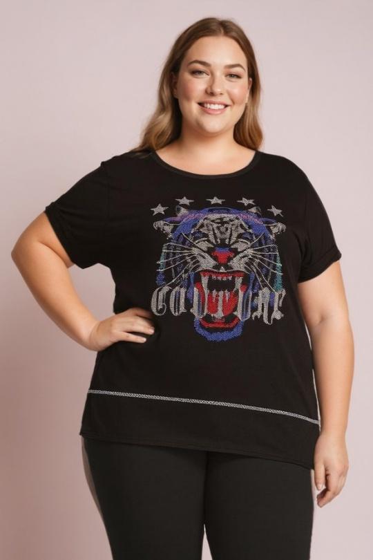 T-shirts Femme Noir Pomme Rouge T51946 Efashion Paris