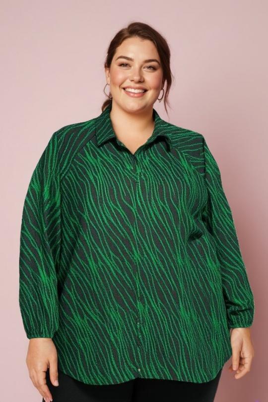 Chemises & blouses Femme Vert Pomme Rouge T3748 Efashion Paris