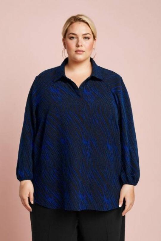Chemises & blouses Femme Bleu Pomme Rouge T3748 Efashion Paris