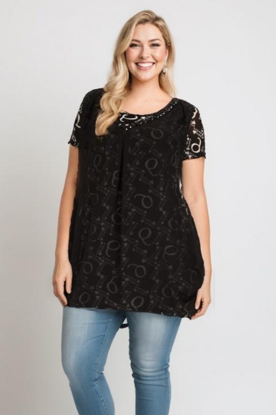 Tuniques Femme Noir Pomme Rouge A209 Efashion Paris
