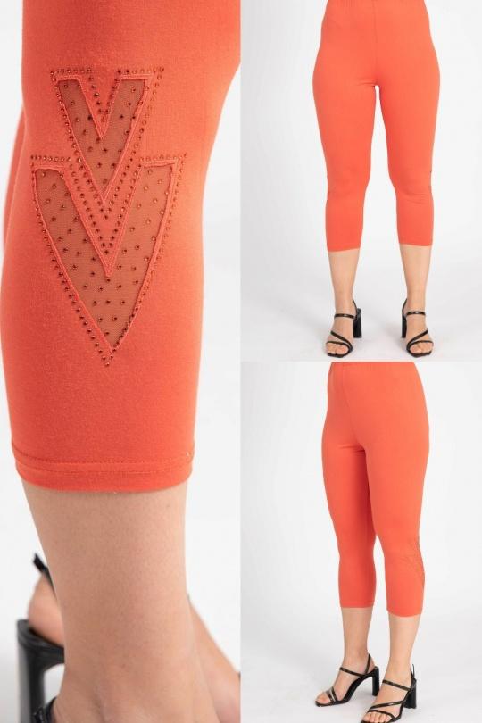 Leggings  Femme Orange Pomme Rouge B228 Efashion Paris