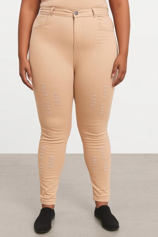 Pantalons Femme Beige Pomme Rouge B201 Efashion Paris