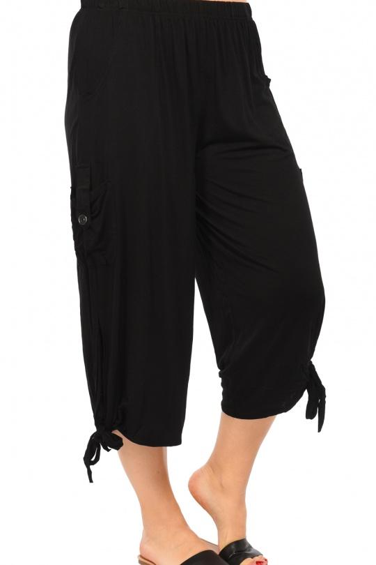 Pantalones cortos Mujer Black Pomme Rouge B78 Efashion Paris