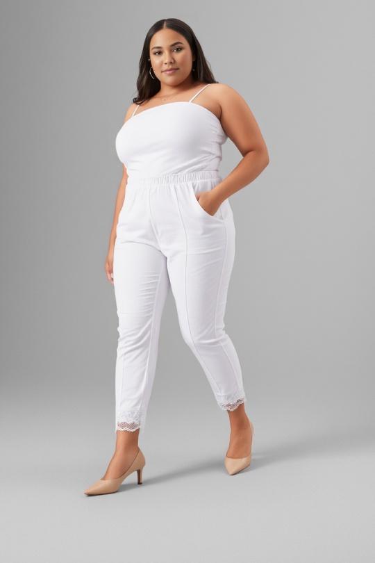 Pantalones Mujer White Pomme Rouge B102 Efashion Paris