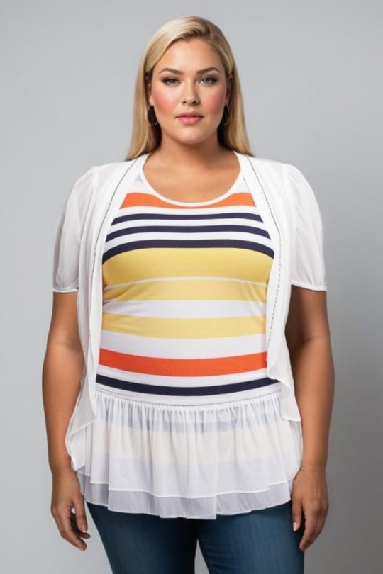 Tuniques Femme Blanc Pomme Rouge A391 Efashion Paris