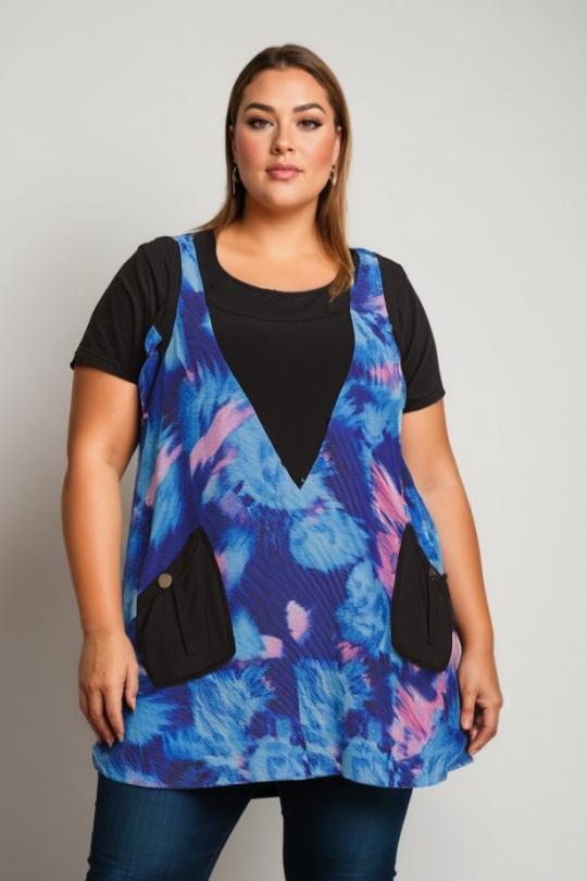 Blusones Mujer Blue Pomme Rouge A539 Efashion Paris