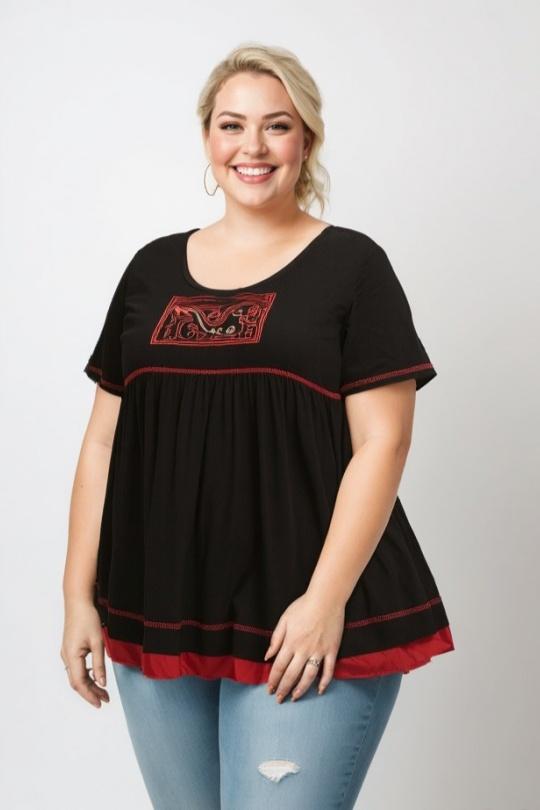 Camisetas Mujer Black Pomme Rouge A549 Efashion Paris