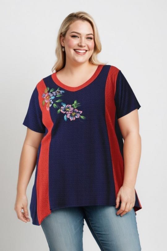 T-shirts Femme Rouille Pomme Rouge A589 Efashion Paris