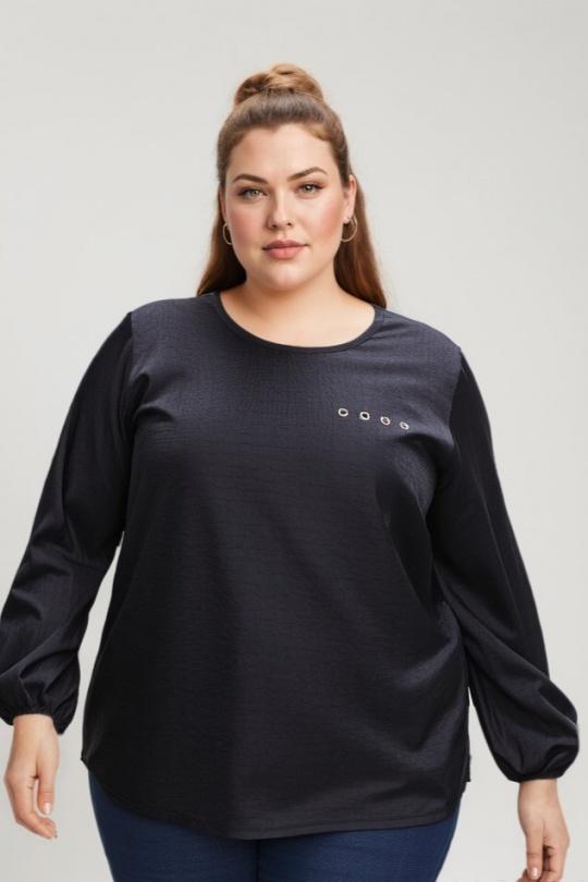 Chemises & blouses Femme Noir Pomme Rouge C6175 Efashion Paris