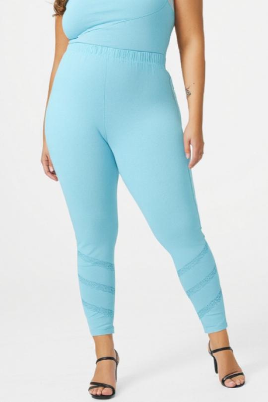 Leggings  Femme Turquoise Pomme Rouge B225 Efashion Paris