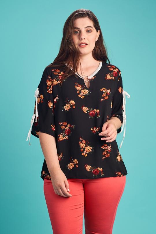 Chemises & blouses Femme Noir Pomme Rouge A876 Efashion Paris