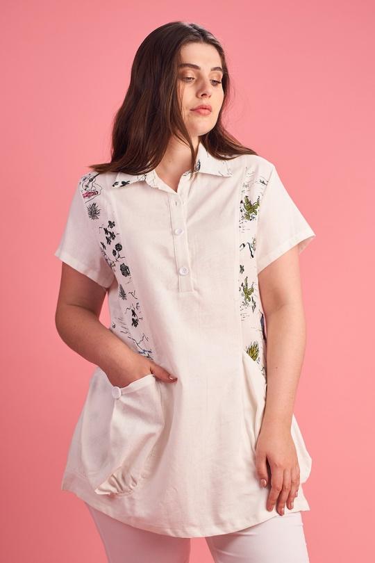 Tuniche Donna White Pomme Rouge A877 Efashion Paris