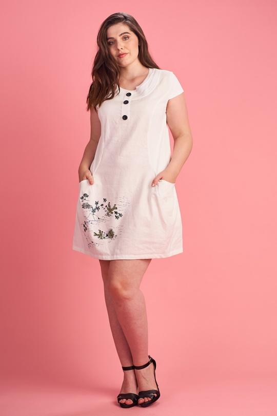 Vestidos y Monos Mujer White Pomme Rouge A882 Efashion Paris