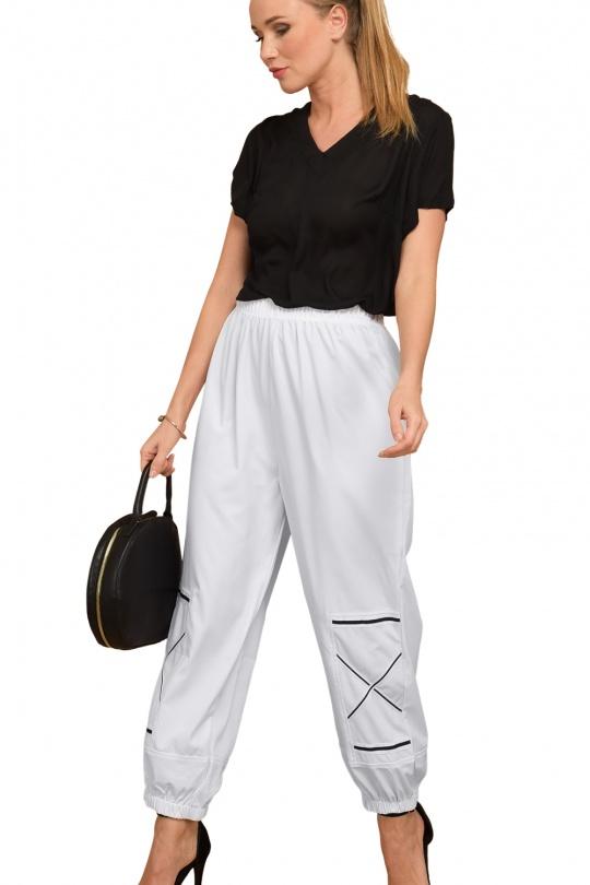 Pantaloni Donna White Pomme Rouge B175 Efashion Paris