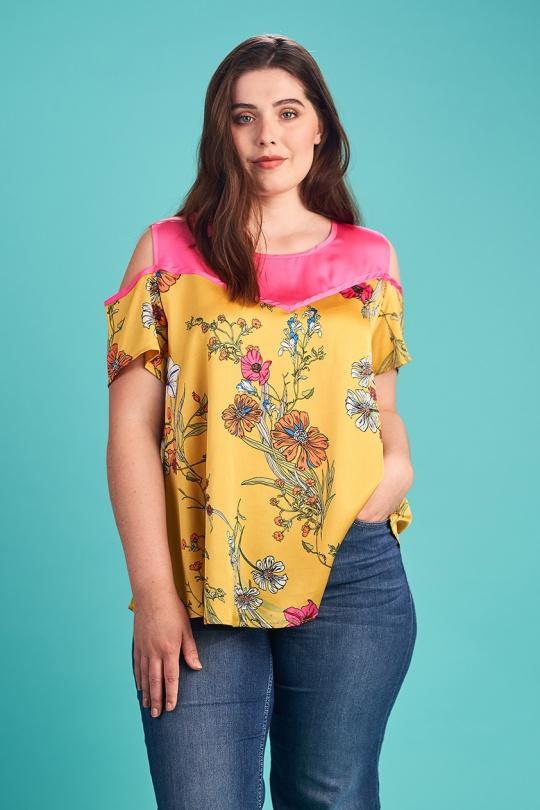 Camisas & blusas Mujer Yellow Pomme Rouge A988 Efashion Paris