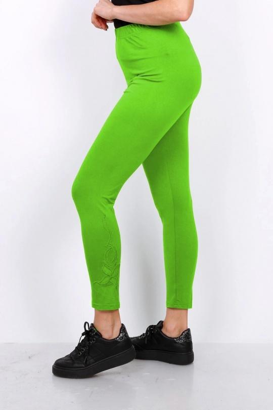 Leggings  Femme Vert Pomme Rouge B207 Efashion Paris