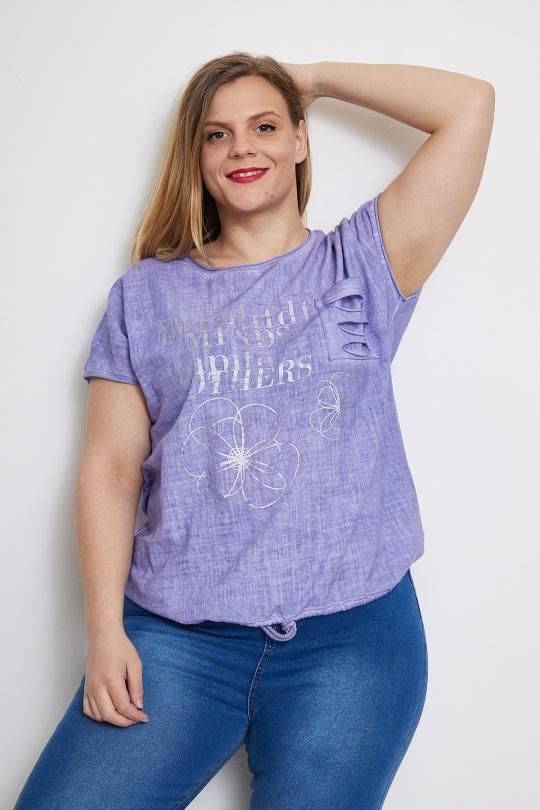 T-shirts Femme Violet Pomme Rouge C8004 Efashion Paris