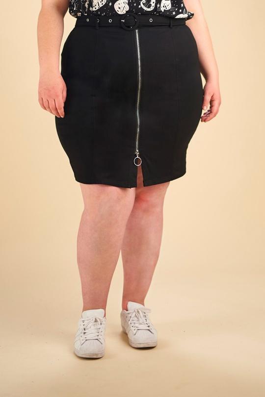 Skirts Women Black Pomme Rouge J202 Efashion Paris