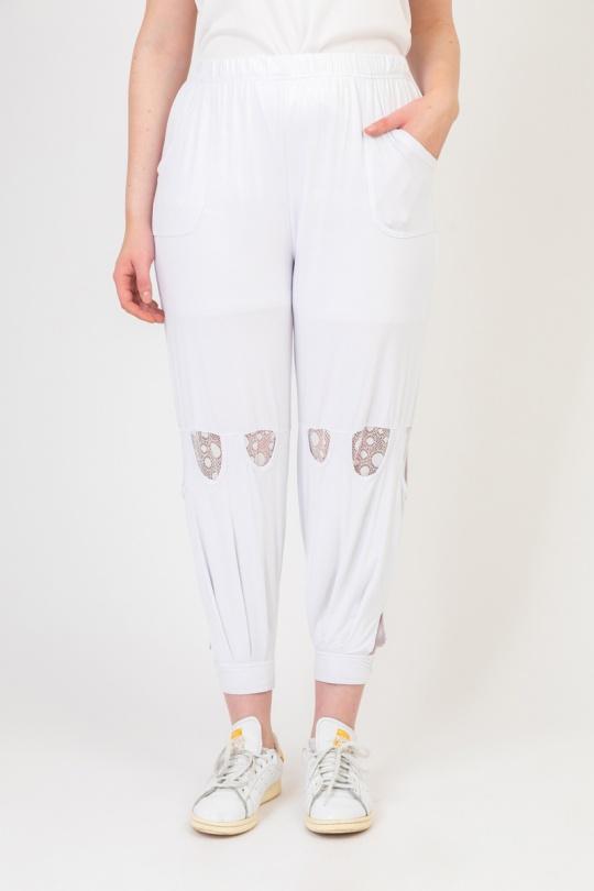 Trousers Women White Pomme Rouge B83 Efashion Paris