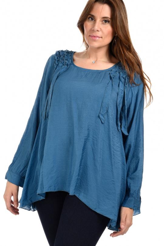 Tunics Women Blue Pomme Rouge A139 Efashion Paris