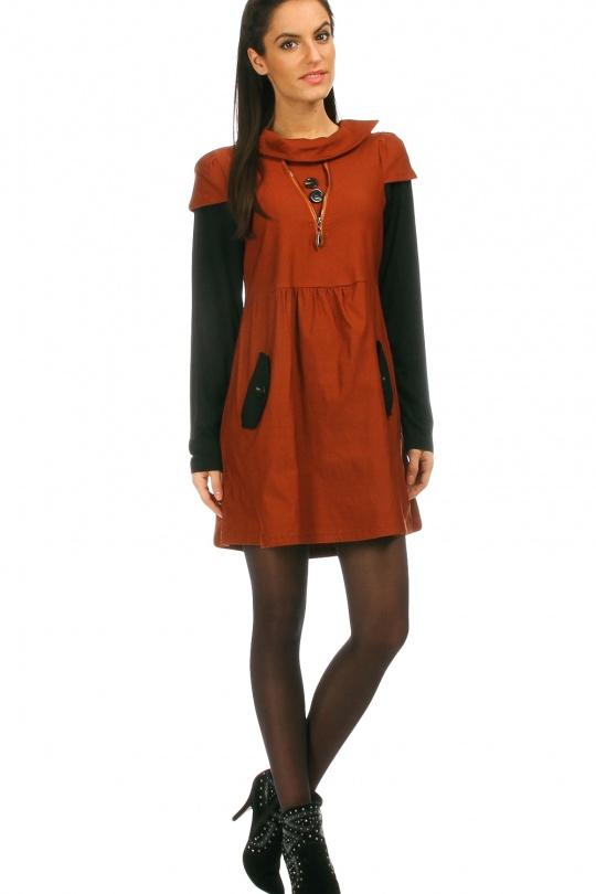 Robes & Combinaisons Femme Rouille Pomme Rouge A520 Efashion Paris