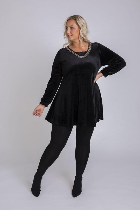 Robes & Combinaisons Femme Noir Pomme Rouge A395 Efashion Paris
