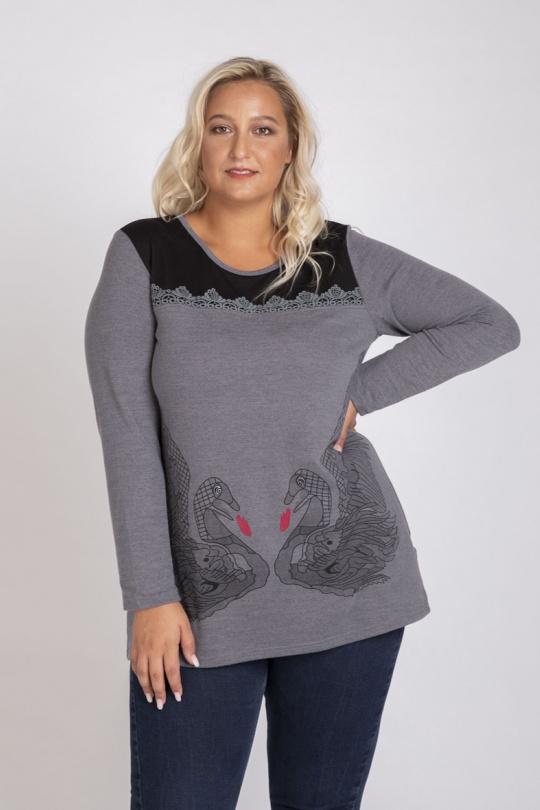 Tuniques Femme Gris Pomme Rouge A738 Efashion Paris