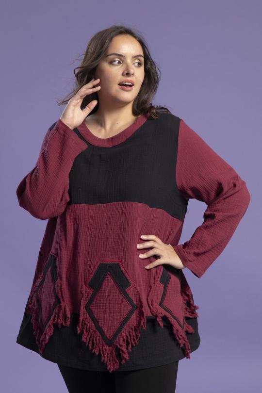 Tuniques Femme Bordeaux Pomme Rouge A815 Efashion Paris