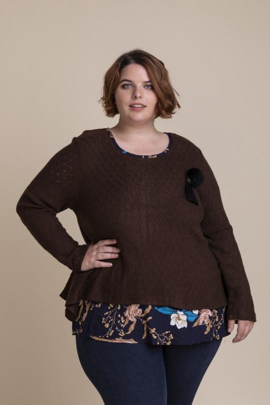 Tuniques Femme Marron Pomme Rouge A935 Efashion Paris
