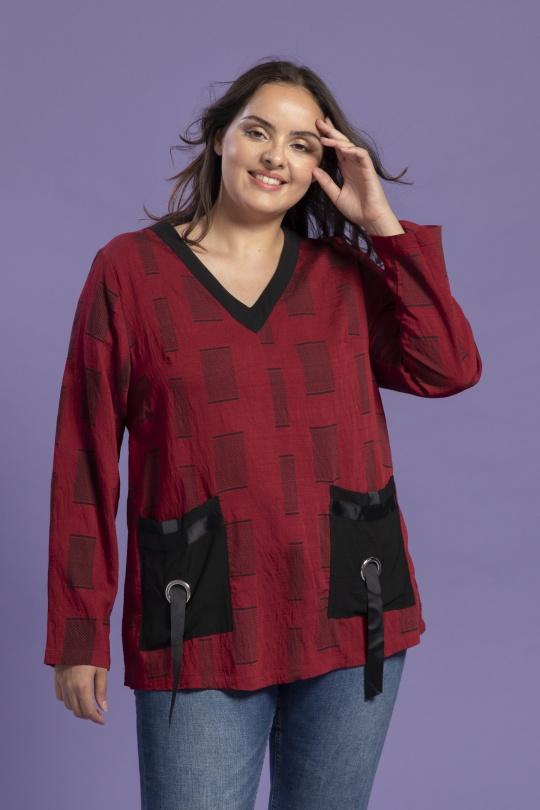 Chemises & blouses Femme Rouge Pomme Rouge C6138 Efashion Paris