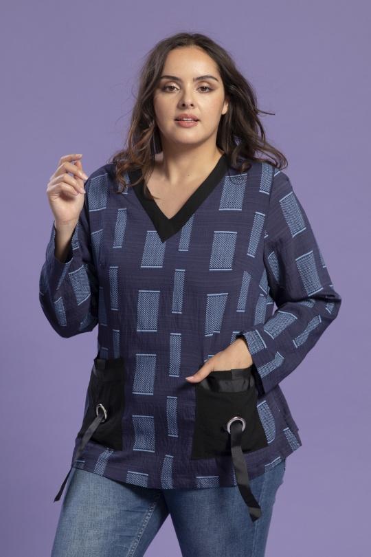 Chemises & blouses Femme Bleu Pomme Rouge C6138 Efashion Paris