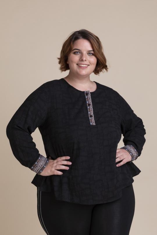Camicie & camicette Donna Black Pomme Rouge C6239 Efashion Paris