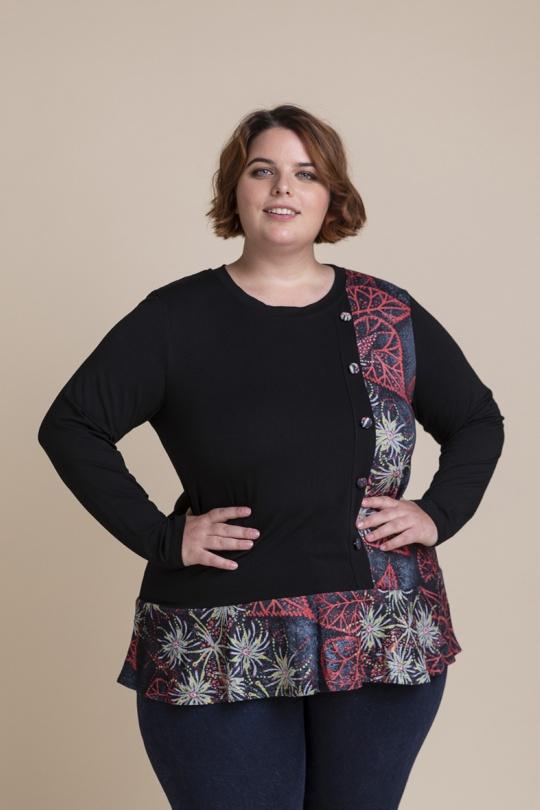 Tuniche Donna Black Pomme Rouge C6242 Efashion Paris