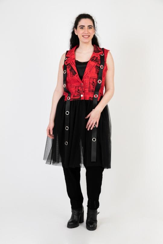 Cardigans Women Red Pomme Rouge C6515 Efashion Paris