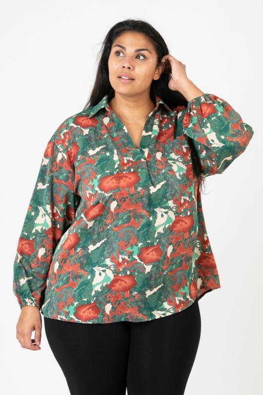 Shirts & blouses  Women Green Pomme Rouge C6632 Efashion Paris