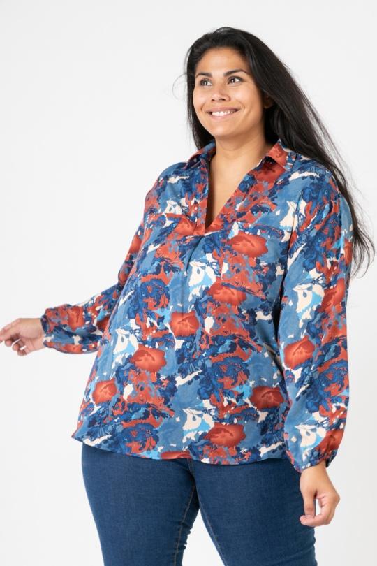 Shirts & blouses  Women Blue Pomme Rouge C6632 Efashion Paris