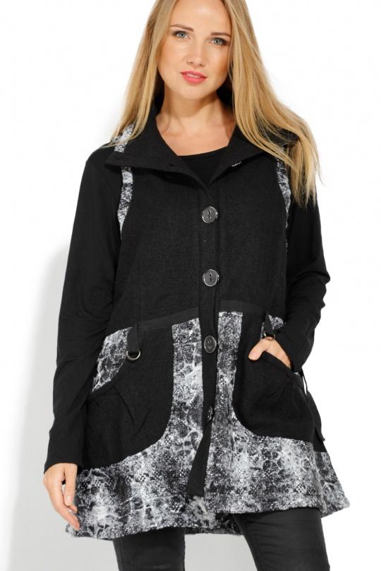 Cardigan Donna Black Pomme Rouge A251 Efashion Paris