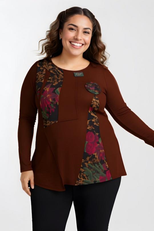 Tuniche Donna Brown Pomme Rouge A270 Efashion Paris