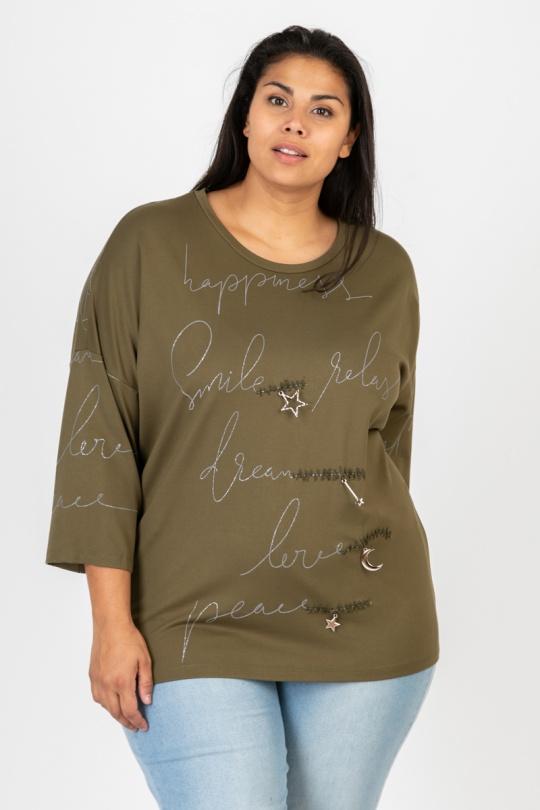 Camicie & camicette Donna Khaki Pomme Rouge C6601 Efashion Paris