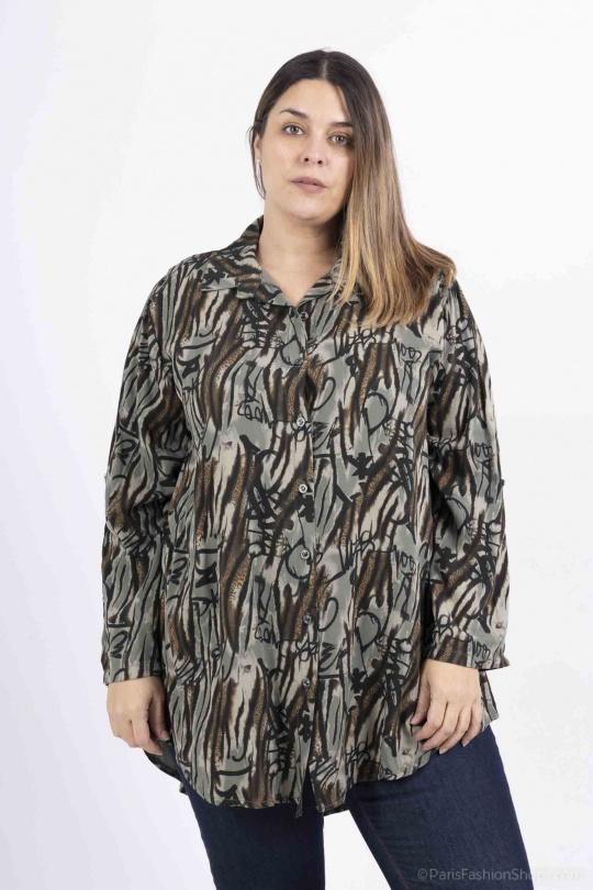 Camisas & blusas Mujer Khaki Pomme Rouge T1265 Efashion Paris
