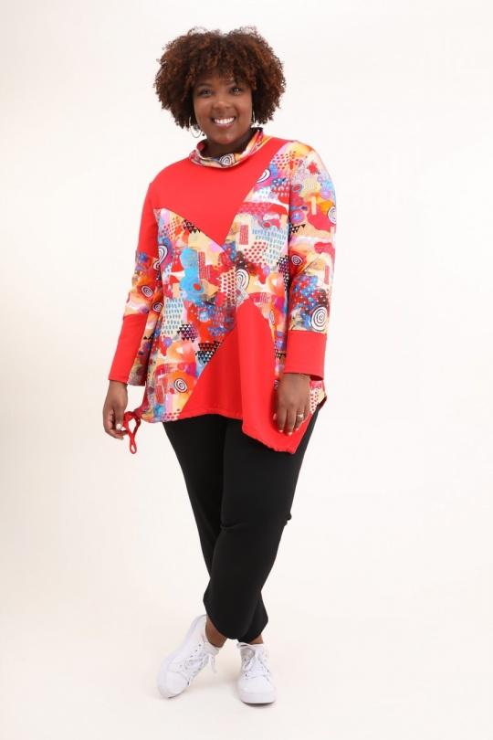 T-shirt Women Red Pomme Rouge T91756 Efashion Paris