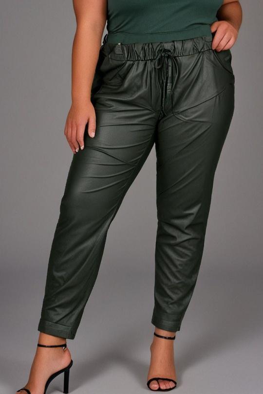 Trousers Women Khaki Pomme Rouge T6747 Efashion Paris