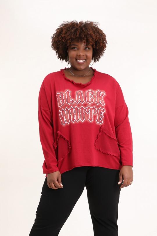 T-shirt Women Red Pomme Rouge T11721 Efashion Paris