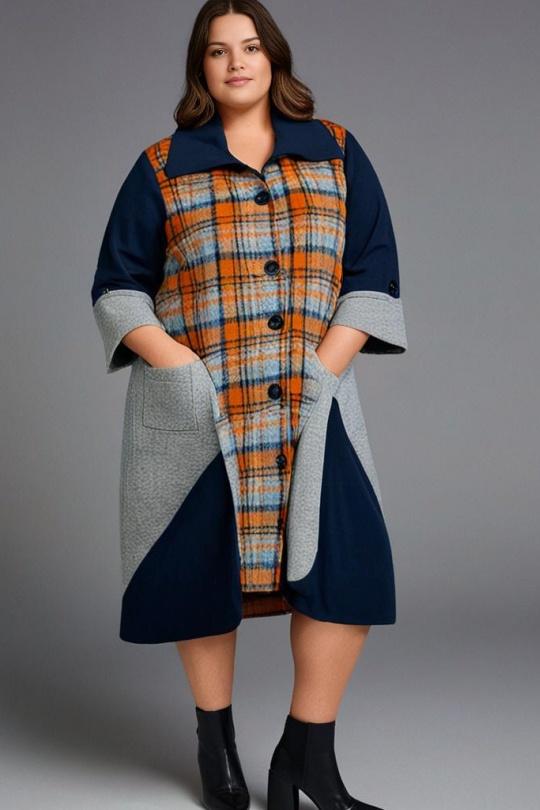 Coats Women Blue Pomme Rouge T2463 Efashion Paris