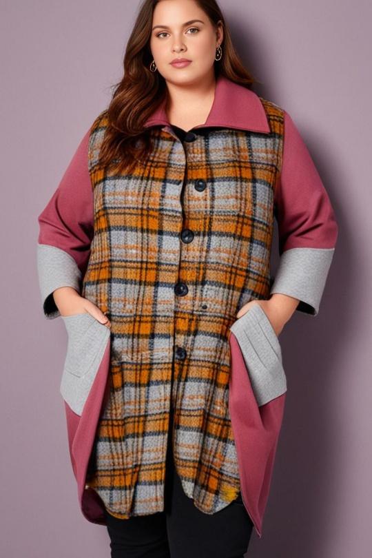 Coats Women Pink Pomme Rouge T2463 Efashion Paris
