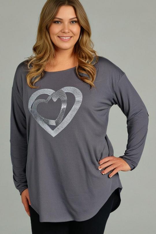 Tunics Women Grey Pomme Rouge T24529 Efashion Paris