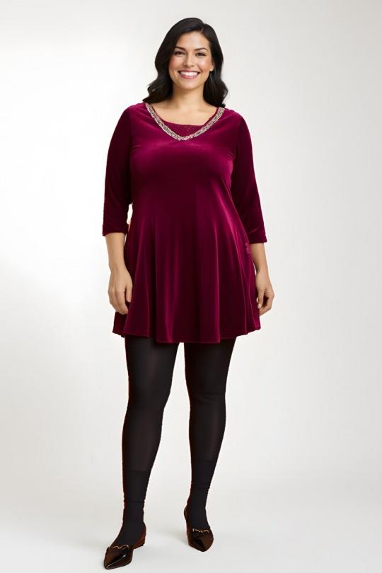 Blusones Mujer Burgundy Pomme Rouge A395 Efashion Paris